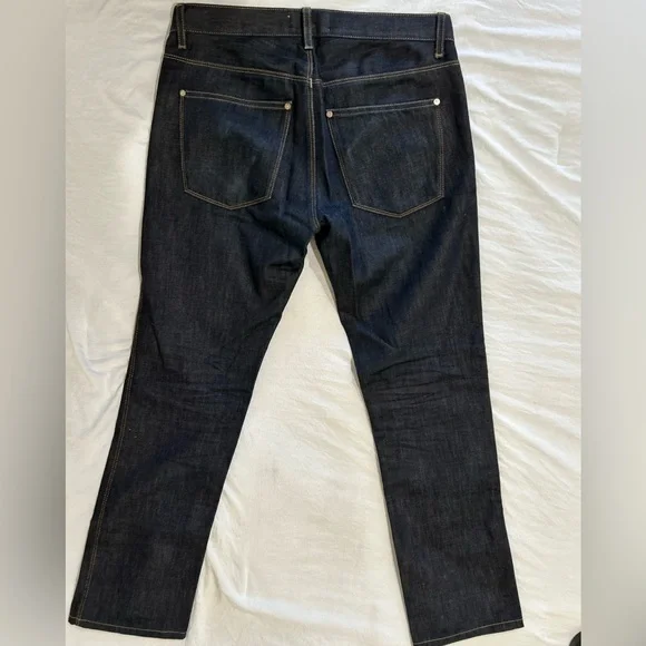 Acne Max Raw Mens Blue Skinny Jeans